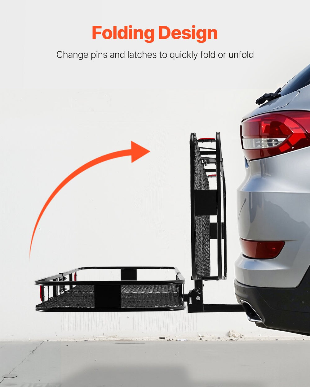 Vevor Hitch Cargo Carrier Foldable with Cargo Net 500 Lbs Capacity New