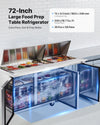 Vevor Refrigerator Prep Table 18.7 Cu. Ft with 30 Pans 72" Cutting Board New