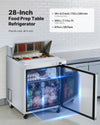 Vevor Refrigerated Prep Table 7.1 Cu. Ft with 8 Pans and Cutting Board New