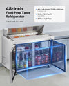 Vevor Refrigerated Prep Table 12.5 Cu. Ft with 12 Pans and 48" Cutting Board New