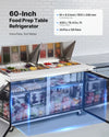 Vevor Commercial Refrigerator Prep Table with 24 Pans and 60" Cutting Board New