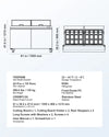 Vevor Commercial Refrigerator Prep Table with 24 Pans and 60" Cutting Board New