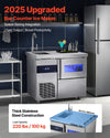 Vevor Commercial Ice Maker with Sink 132 lbs/Day 30 lbs Storage Bin Self-Cleaning New