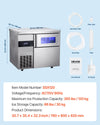 Vevor Commercial Ice Maker with Worktop 265 lbs/Day 66 lbs Storage New