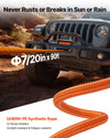 Vevor Electric Winch 10,000 lbs Load Capacity 90 ft. Synthetic Rope Remote Control 12V DC New