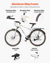 Vevor Hybrid Bicycle Step-Over Frame 24-Speed Drivetrain Front Suspension New