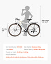 Vevor Hybrid Bicycle Step-Over Frame with 24-Speed Drivetrain Rear Rack New