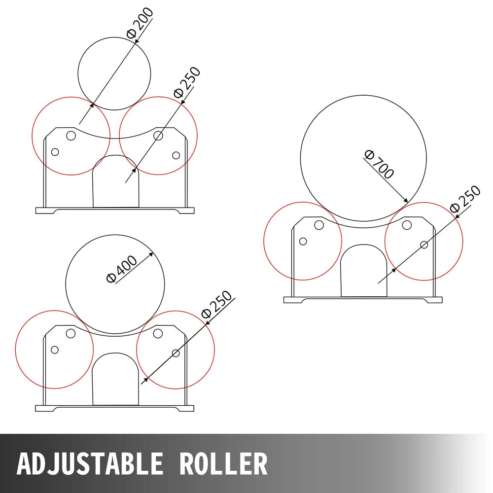 Vevor Rotary Welding Positioner 110V Turning Rolls Linkage Roller 2200 Lbs Capacity New