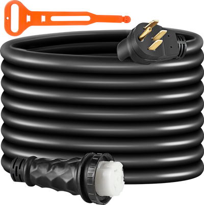 Vevor RV Extension Cord 50 Ft. 50 Amp 6AWG/3C + 8AWG/1C Twist Lock Cord New