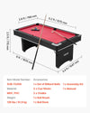 Vevor Billiards Table 6' Portable Pool Table Set with Balls and Cues New