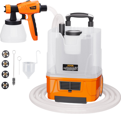 Vevor Paint Sprayer 1300W HVLP Spray Gun with Air Hose 5 Copper Nozzles New