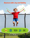 Vevor Trampoline 8' x 14' Rectangle with Enclosure Net 265 lbs Capacity New