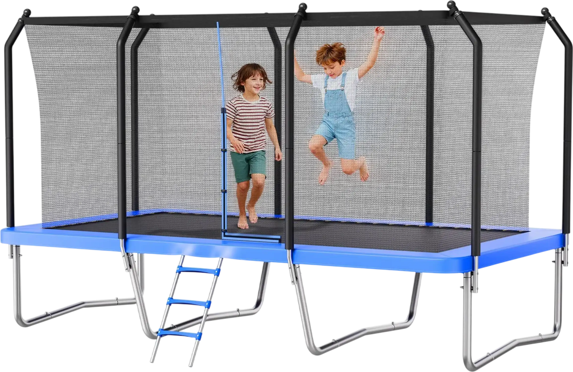 Vevor Trampoline 8' x 14' Rectangle with Enclosure Net 265 lbs Capacity New