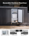 Vevor Undercounter Ice Maker 50 Lbs/Day with Reversible Door Stainless Steel New