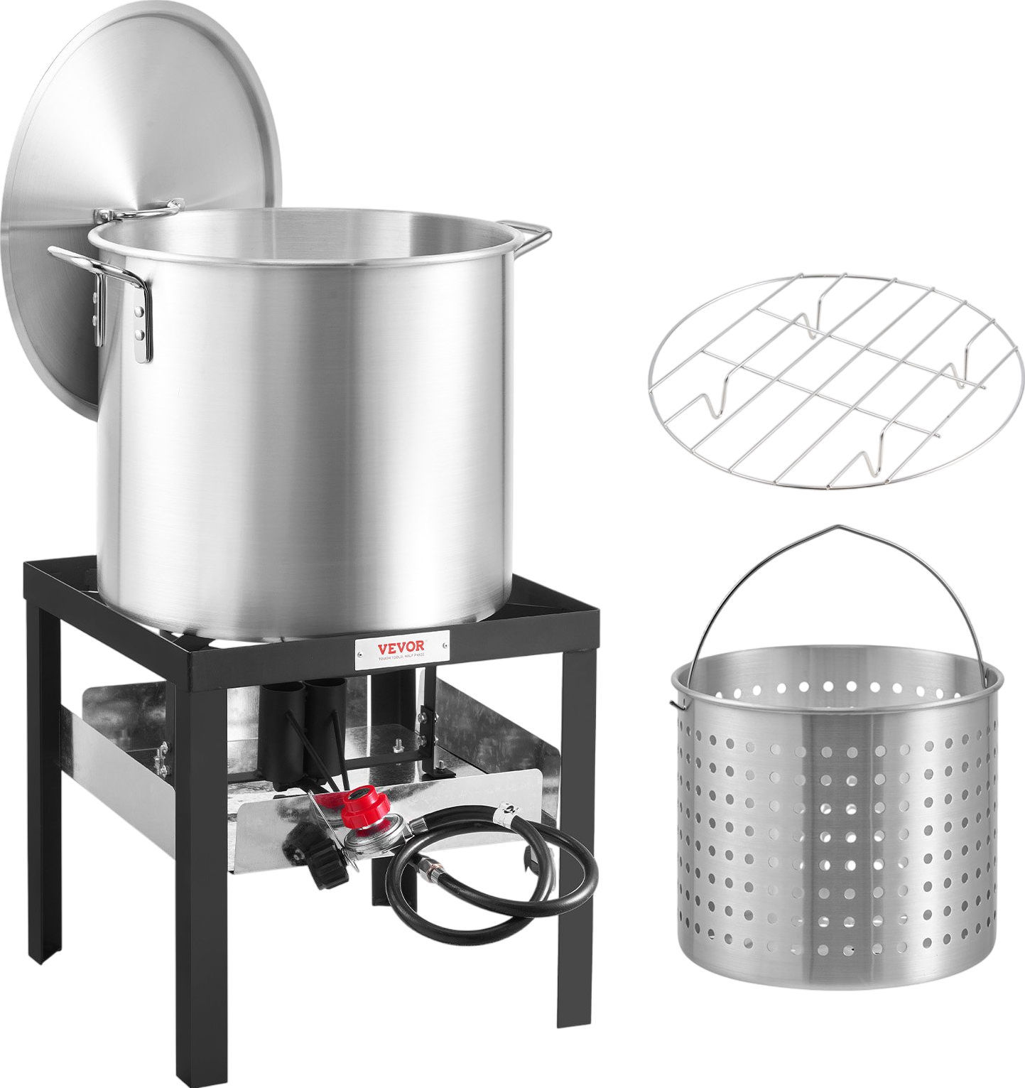 Vevor Seafood Boiling Kit 100 QT with Strainer Cooking Pot New