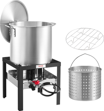 Vevor Seafood Boiling Kit 100 QT with Strainer Cooking Pot New