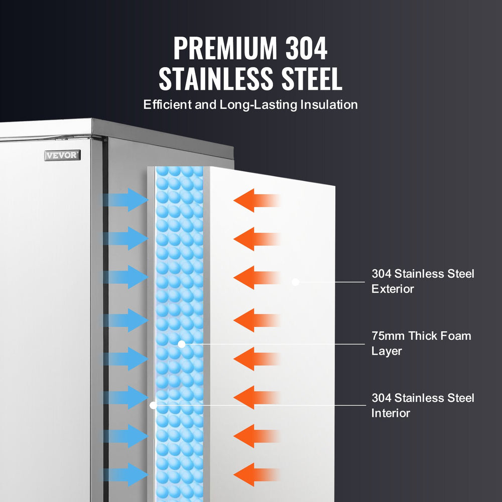 Vevor Commercial Blast Freezer 370L Chiller with 15 Trays -40°F New