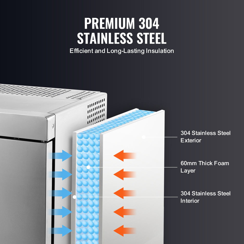 Vevor Commercial Blast Freezer with 4 Pans 32L Capacity New