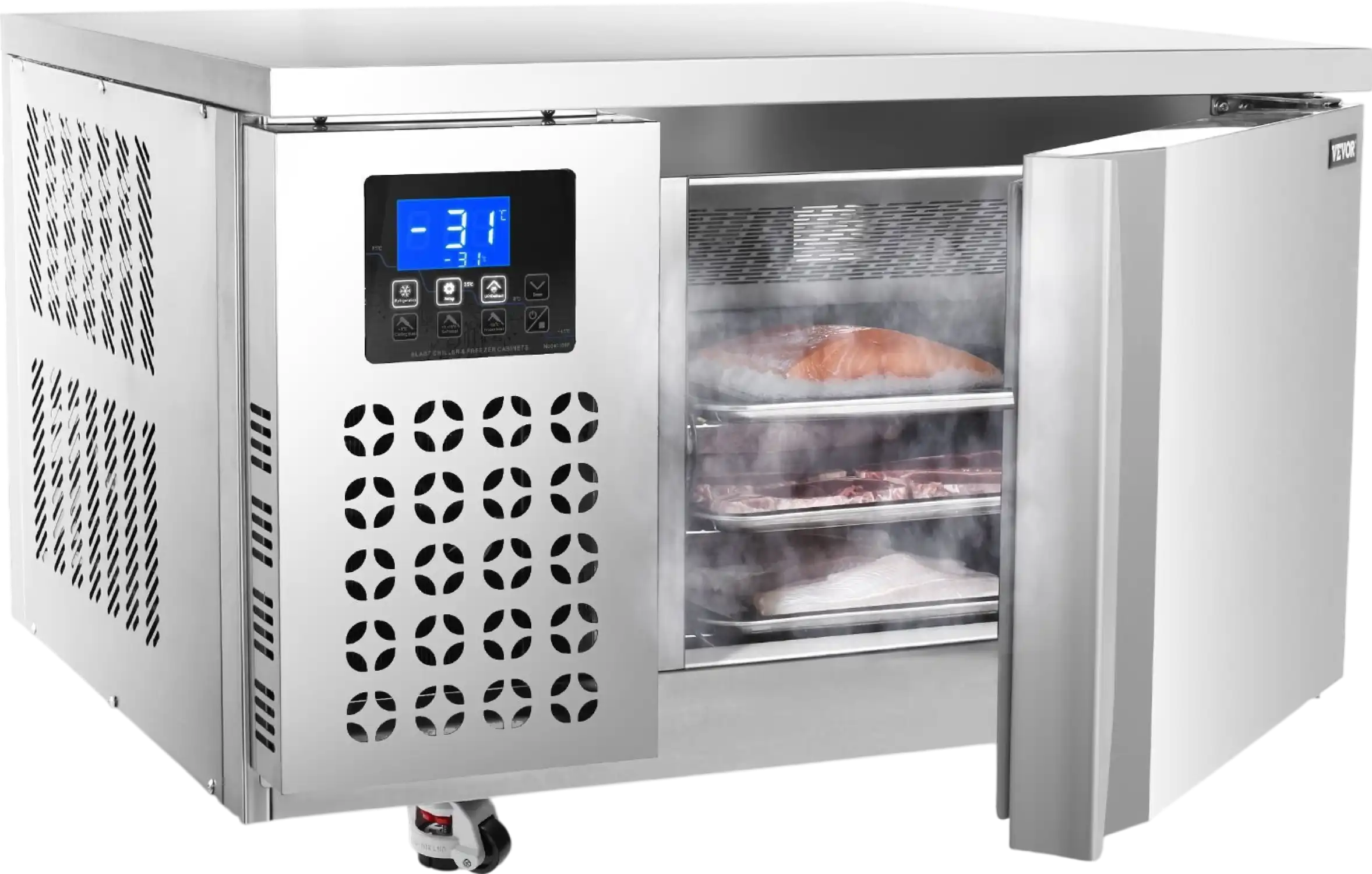 Vevor Commercial Blast Freezer with 3 Trays 80L Capacity New