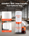 Vevor Dust Collector Vortex Cone with 35 Gal. Bag 1200 CFM 2 HP 2.5 Micron New