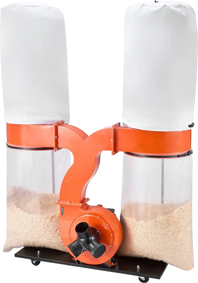 Vevor Dust Collector Vortex Cone with Two 35 Gal. Bags 1550 CFM 2.5 Micron New