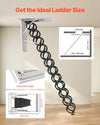 Vevor Attic Ladder 660 Lbs Capacity Alloy Steel Pull-Down Retractable for 8.5-9.4 Ft Ceilings New