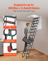 Vevor Attic Ladder 660 Lbs Capacity Alloy Steel Pull-Down Retractable for 9.5-10.2 Ft Ceilings New
