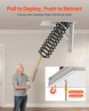 Vevor Attic Ladder 660 Lbs Capacity Alloy Steel Pull-Down Retractable for 9.5-10.2 Ft Ceilings New