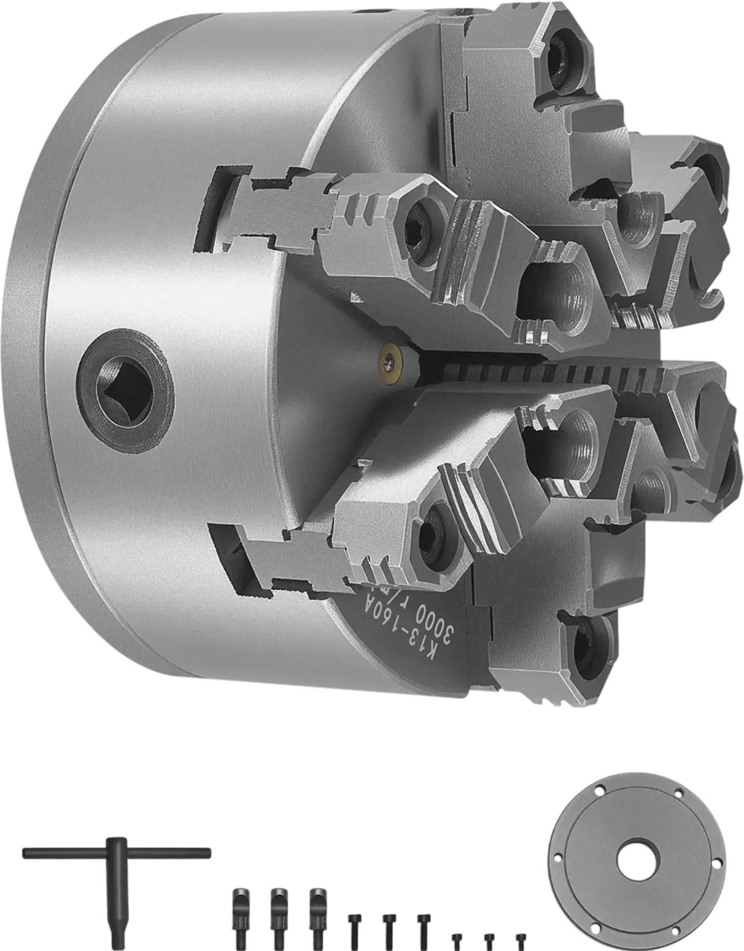 Vevor Lathe Chuck 6-Jaw Self-Centering with D1-4 Cam Lock Backing Plate New