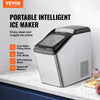 Vevor Countertop Ice Maker 30 Lbs in 24 Hrs Self-Cleaning Automatic Water Filling New