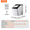 Vevor Countertop Ice Maker 30 Lbs in 24 Hrs Self-Cleaning Automatic Water Filling New