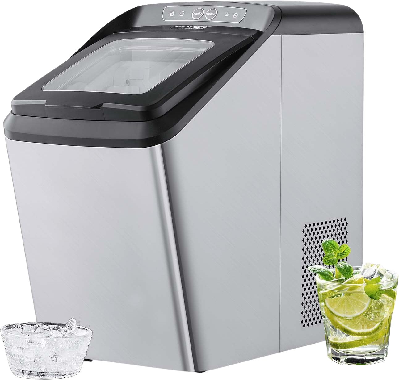 Vevor Countertop Ice Maker 30 Lbs in 24 Hrs Self-Cleaning Automatic Water Filling New