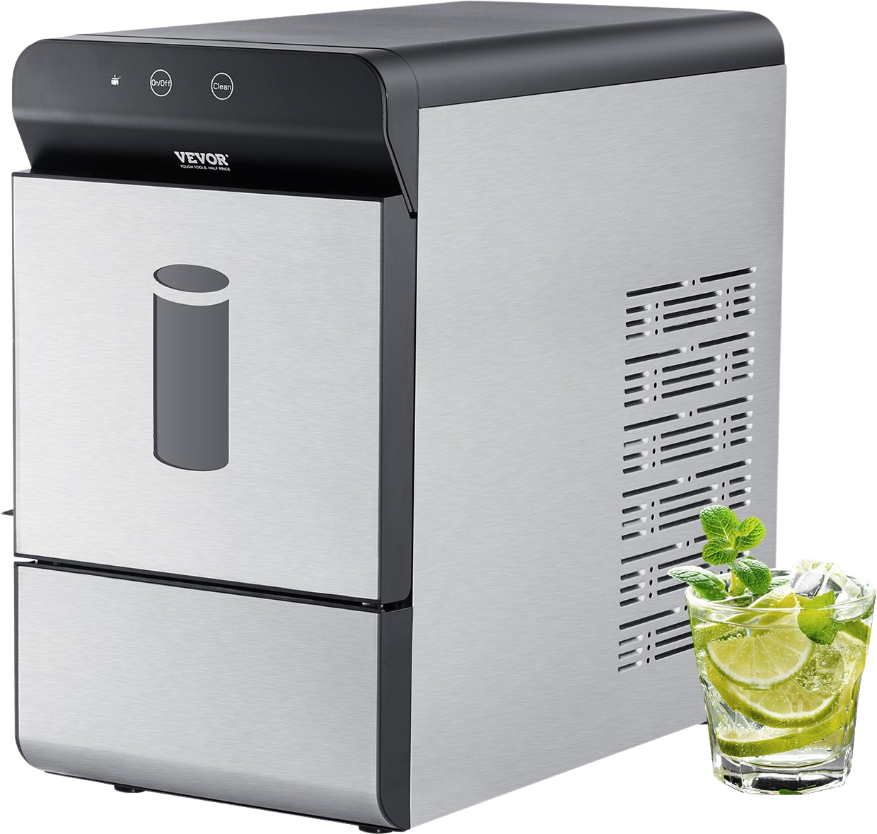 Vevor Countertop Ice Maker 37 Lbs in 24 Hrs Self-Cleaning Automatic Water Filling New