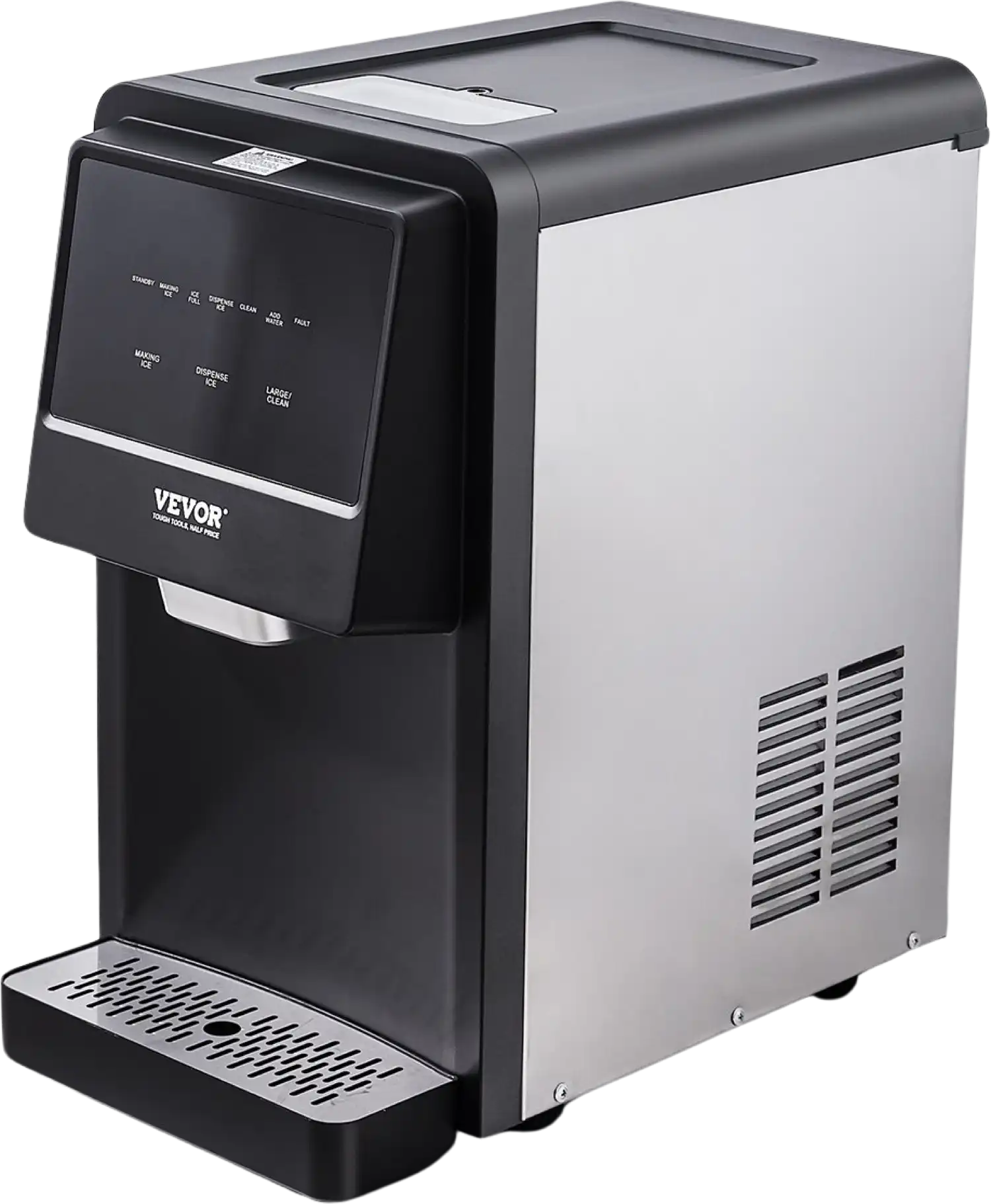 Vevor Countertop Ice Maker 62 Lbs. in 24 Hrs. Self-Cleaning Automatic Water Refill New