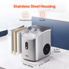 Vevor Countertop Nugget Ice Maker 33 Lbs/24H Self-Cleaning Stainless Steel New