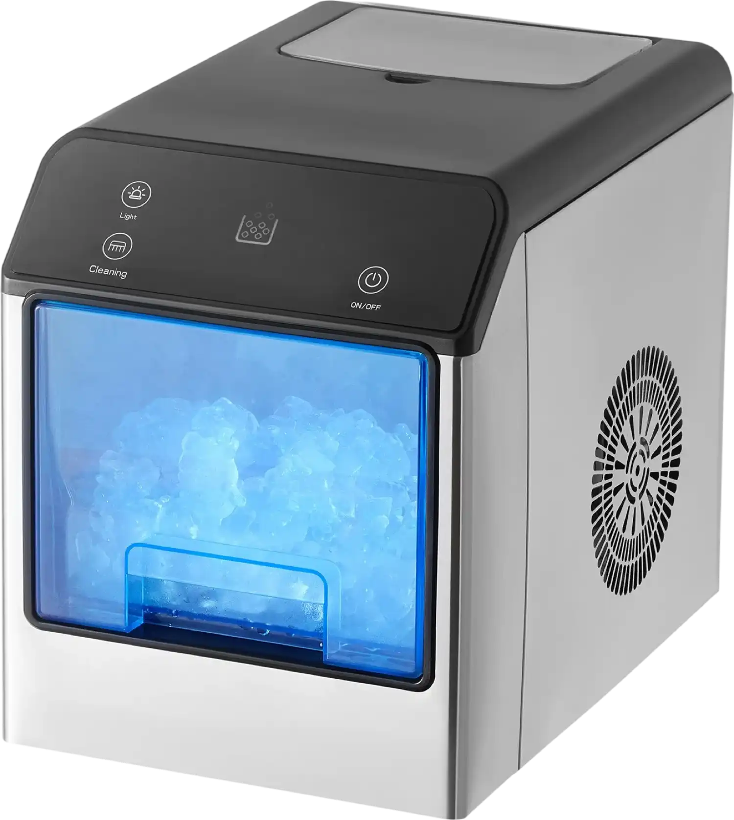 Vevor Countertop Nugget Ice Maker 33 Lbs/24H Self-Cleaning with Scoop 170W New