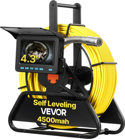 Vevor Sewer Camera 98 ft Self-Leveling with 4.3