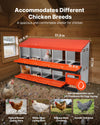 Vevor Chicken Nesting Boxes 2-Tier 10 Compartments with Protective Collection Lids New
