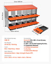 Vevor Chicken Nesting Boxes 2-Tier 10 Compartments with Protective Collection Lids New