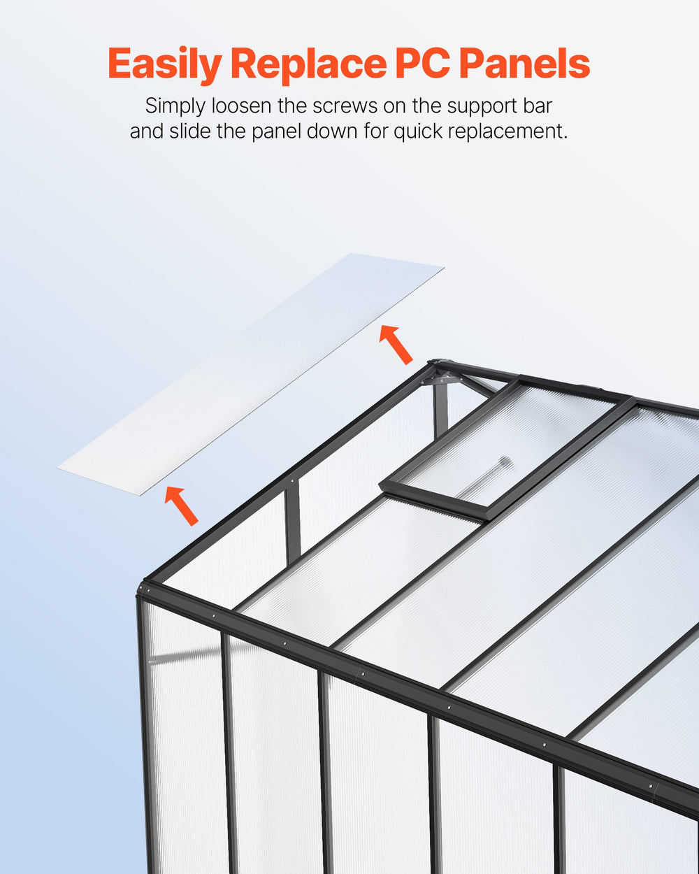 Vevor Greenhouse Polycarbonate 8 x 14 Ft Outdoor Walk-in Garden New