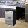 Vevor Undercounter Refrigerator 24 inch with Double Drawer Different Temperatures 5.12 Cu.Ft. Capacity New