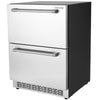 Vevor Undercounter Refrigerator 24 inch with Double Drawer Different Temperatures 5.12 Cu.Ft. Capacity New