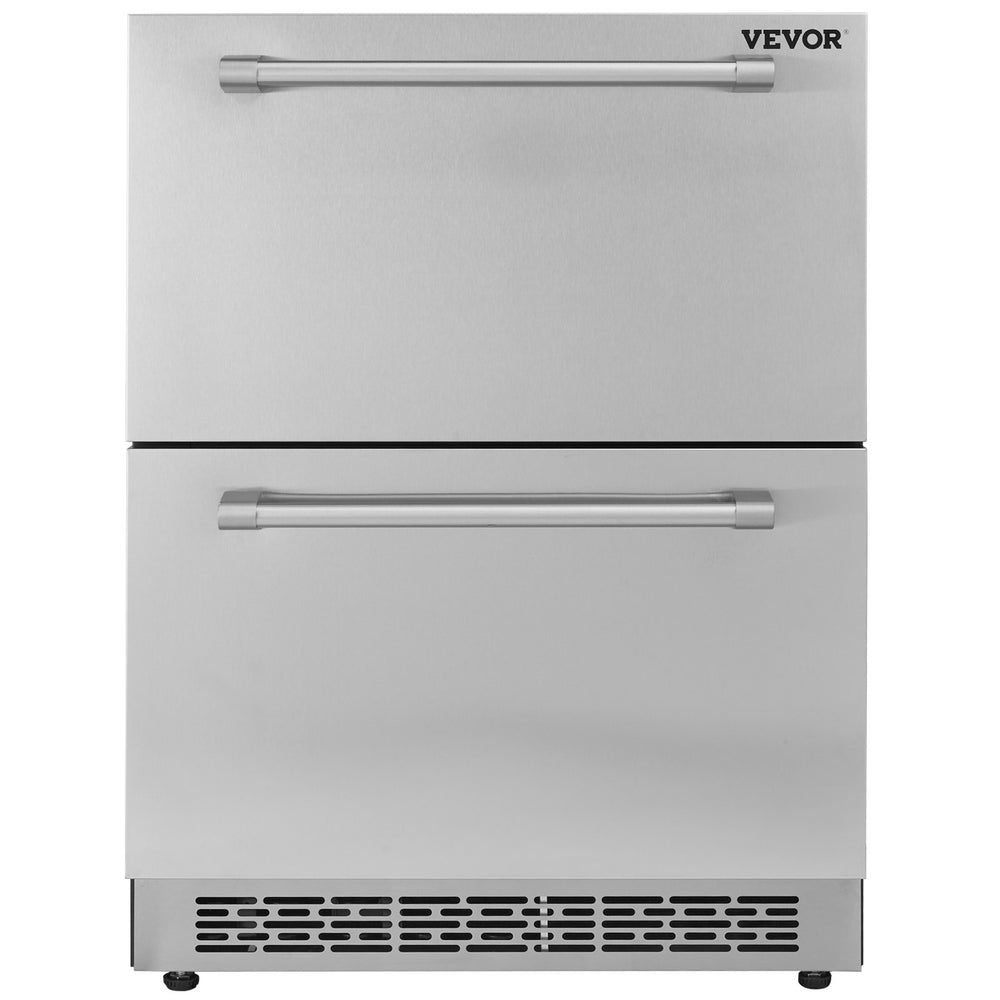 Vevor 24 inch Undercounter Refrigerator Double Drawer with Different Temperatures 4.87 Cu.Ft. Capacity New