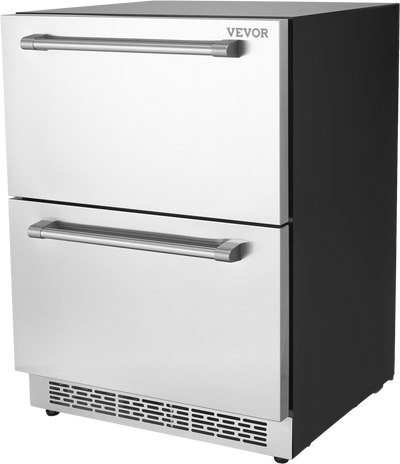 Vevor 24 inch Undercounter Refrigerator Double Drawer 5.12 Cu.Ft. Capacity New