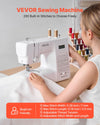 Vevor Computerized Sewing Machine 200 Stitch Types with LCD Screen Foot Pedal New