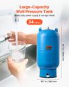 Vevor Well Pressure Tank 34 Gal. Vertical Pre-Charged Pressurized 1" NPT New
