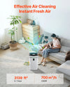 Vevor Smart Air Purifier 3139 ft²/h H13 HEPA Filter for Home & Office New