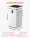 Vevor Smart Air Purifier 3139 ft²/h H13 HEPA Filter for Home & Office New