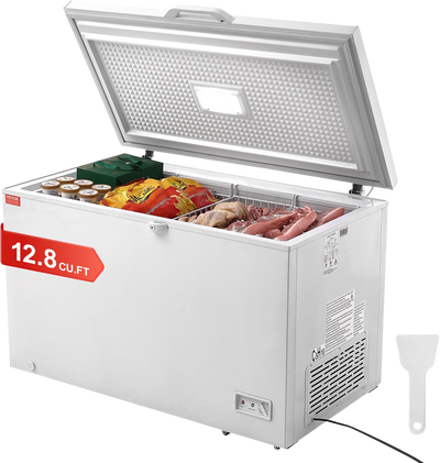 Vevor Chest Freezer 12.8 Cu. Ft. 345L Deep Freezer with Adjustable Thermostat New