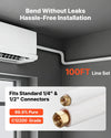 Vevor Mini Split Line Set 100 ft. 1/4" and 1/2" OD Copper Tubing Insulated with Flared Nuts New
